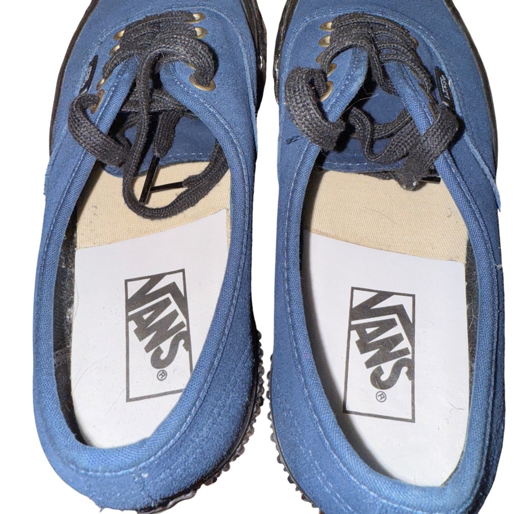 Vans Authentic Blue Suede Lug Platform Sneakers Women's US 9‎ Men's 7.5 - Picture 7 of 12